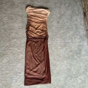 PRINT DRESS WITH TULLE